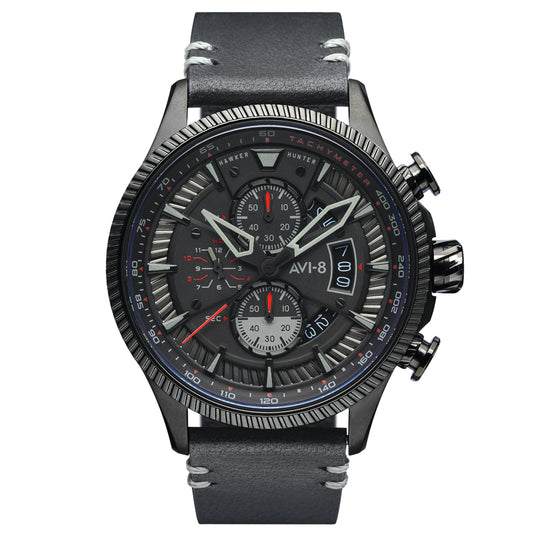 AVI-8 Men's Stealth Black Hawker Hunter Avon Watch AV-4064-05