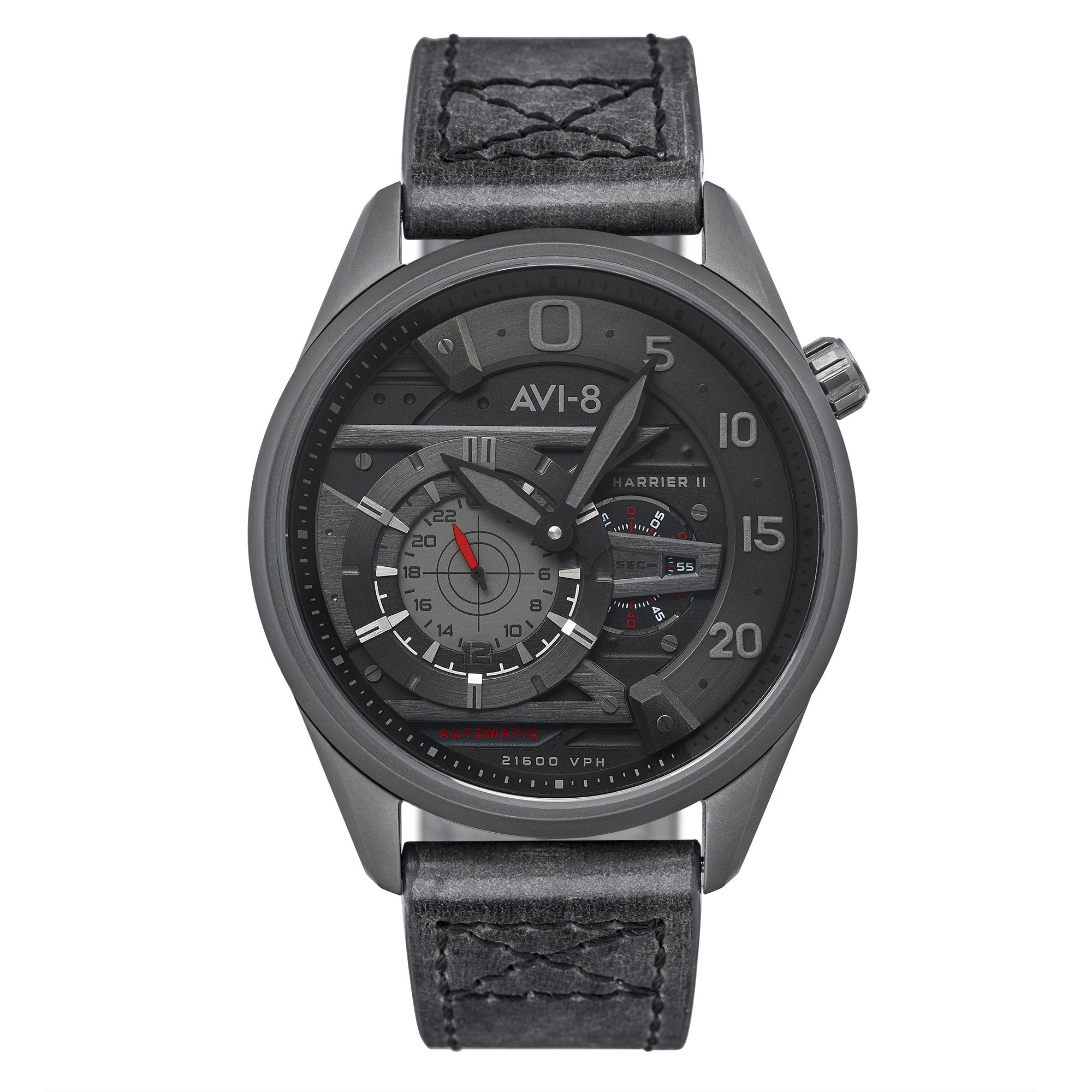 AVI-8 Stealth Black Hawker Harrier II Chronograph Watch AV-4070-03 