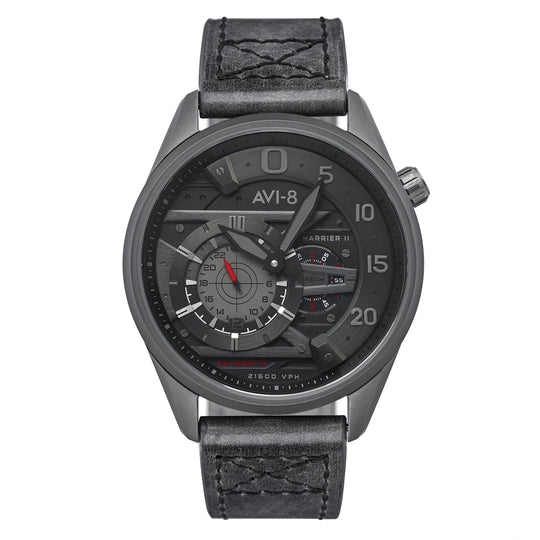 AVI-8 Stealth Black Hawker Harrier II Chronograph Watch AV-4070-03