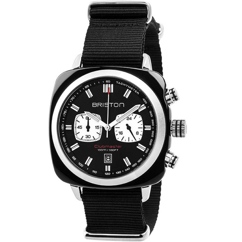 Chronograph Watch - Briston Black Clubmaster Sport Nylon Chronograph Briston Watch 17142.SA.BS.1.NB