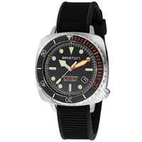 Chronograph Watch - Briston Black Diver Pro Automatic Watch 20644.S.DP.35.RB