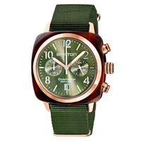 Chronograph Watch - Briston Green Clubmaster Classic Chronograph Watch 19140.PRA.T.26.NOL