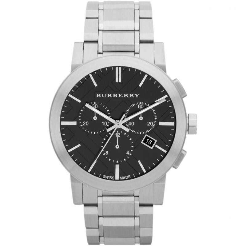 Chronograph Watch - Burberry BU9351 Men's Chronograph The City Black Watch