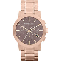 Chronograph Watch - Burberry BU9353 Men's Chronograph The City Rose Gold Watch