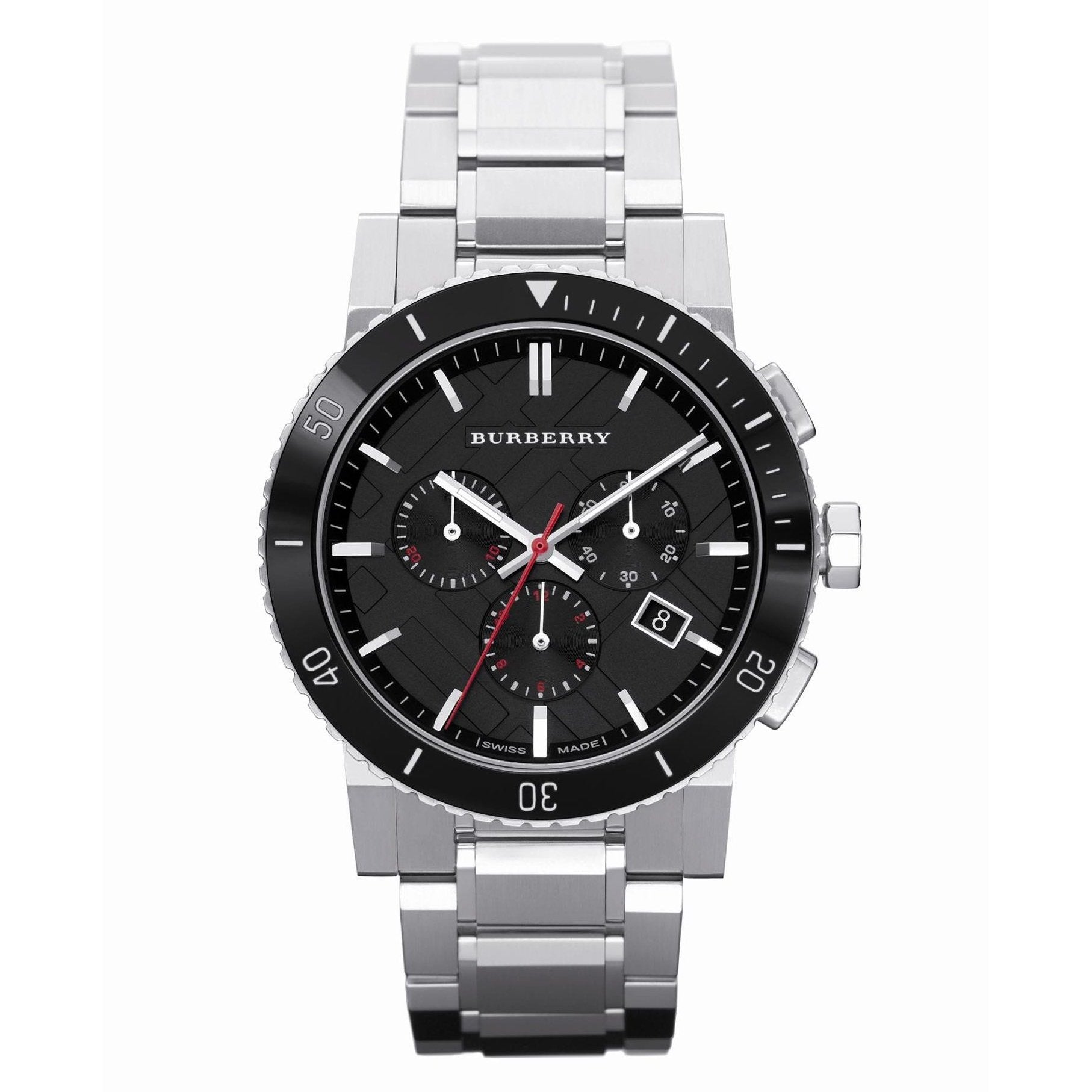 Burberry BU9380 Men's Silver Chronograph Watch from WatchPilot