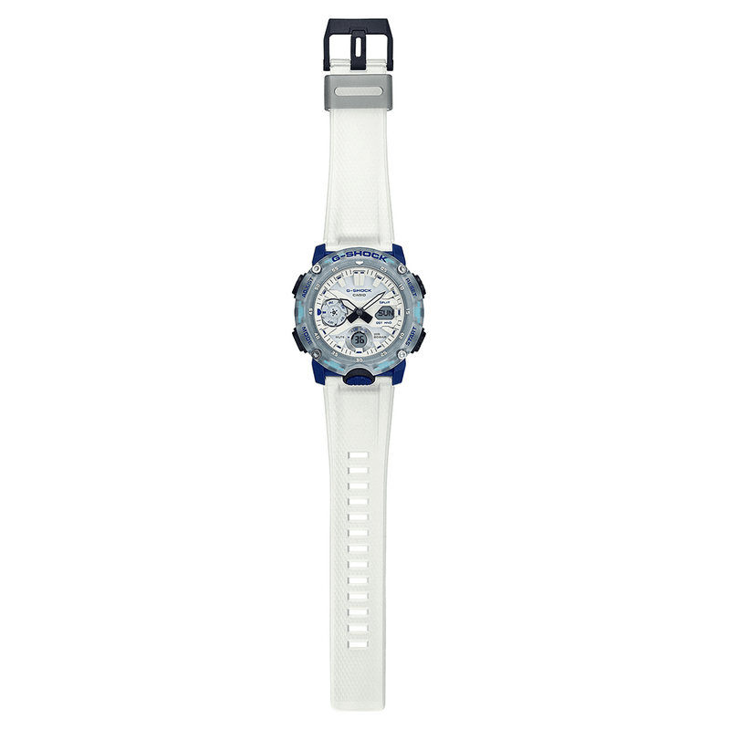 Chronograph Watch - Casio G-Shock Men's White Watch GA-2000HC-7AER