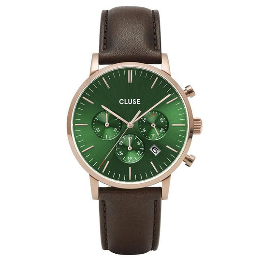 Cluse Brown Aravis Chronograph Watch CW0101502006