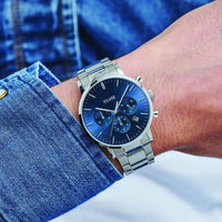Chronograph Watch - Cluse Dark Blue Aravis Chronograph Watch CW0101502011