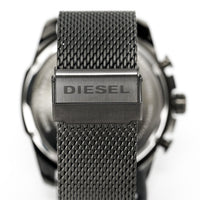 Chronograph Watch - Diesel DZ4527 Men's Chronograph  Mega Chief Gunmetal Mesh Watch
