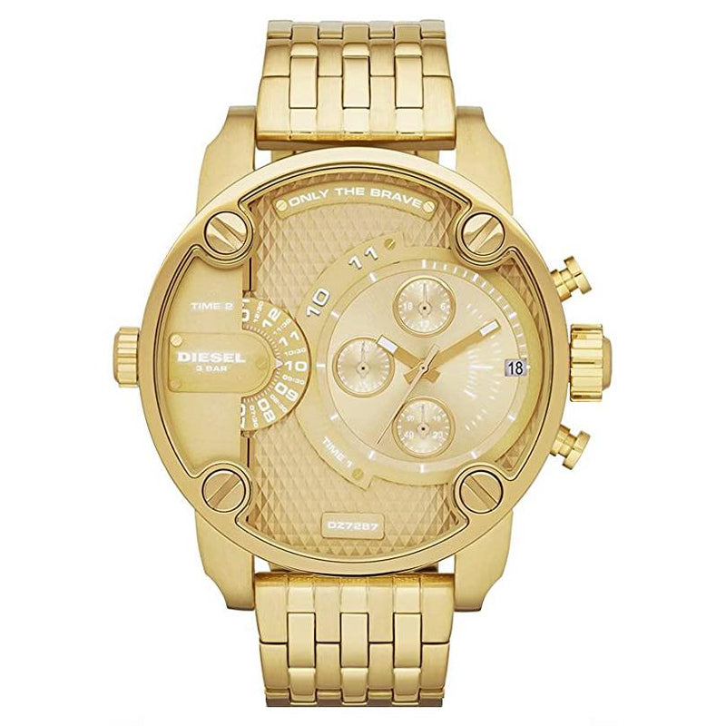Chronograph Watch - Diesel DZ7287 Men's Little Daddy Gold Stainless Steel Chronograph Watch