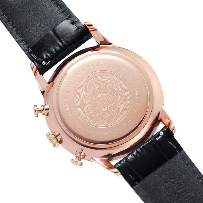 Chronograph Watch - Dufa Black Weimar Chronograph Watch DF-9012-04