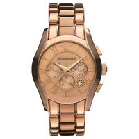 Chronograph Watch - Emporio Armani AR0365 Men's Valente Chronograph Rose Gold PVD Watch