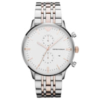 Chronograph Watch - Emporio Armani AR0399 Men's Silver Chronograph Watch