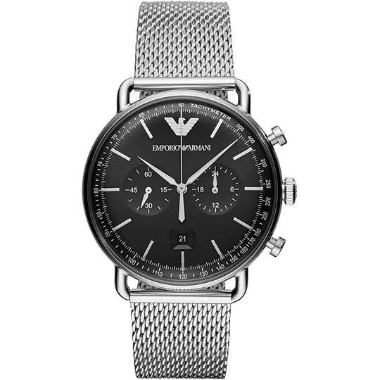 Emporio Armani AR11104 Men's Aviator Silver Watch