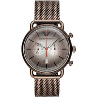 Chronograph Watch - Emporio Armani AR11169 Men's Aviator Brown Watch