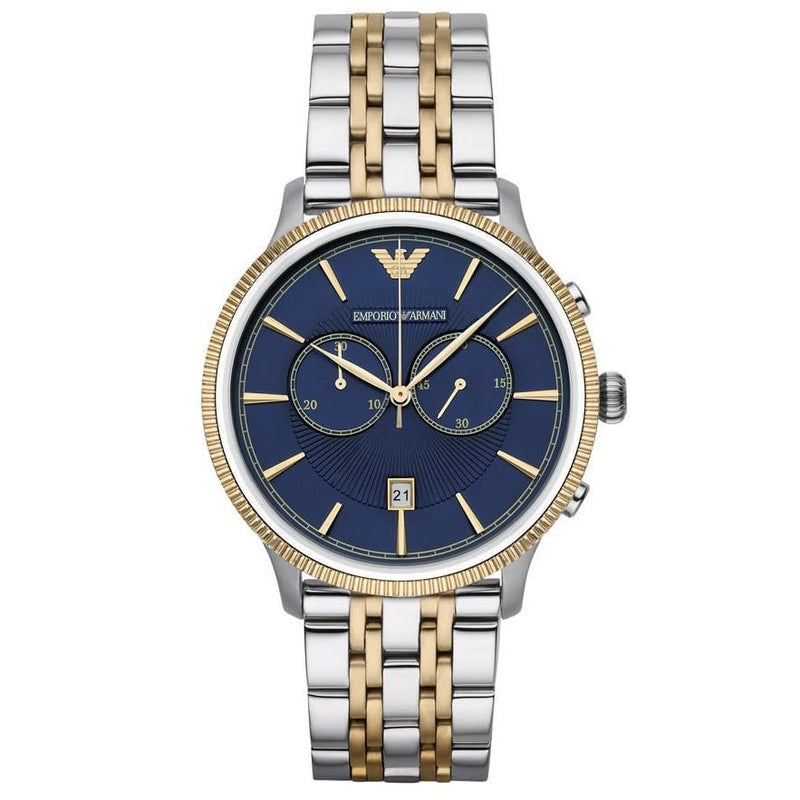 Chronograph Watch - Emporio Armani AR1847 Men's Two Tone Watch