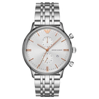 Chronograph Watch - Emporio Armani AR1933 Men's Silver Tone Chronograph Watch