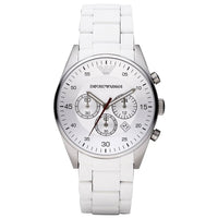 Chronograph Watch - Emporio Armani AR5859 Men's Chronograph Tazio White Watch