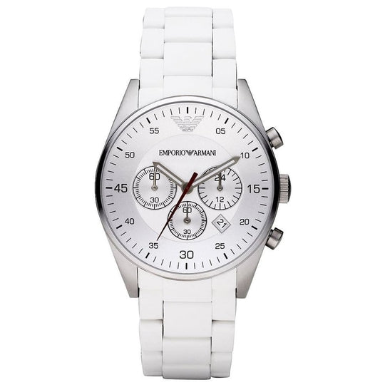 Emporio Armani AR5859 Men's Chronograph Tazio White Watch