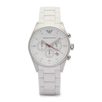 Chronograph Watch - Emporio Armani AR5867 Ladies White Chronograph Watch
