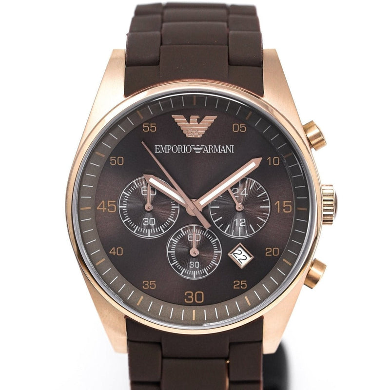 Chronograph Watch - Emporio Armani AR5891 Ladies Chronograph Brown Watch