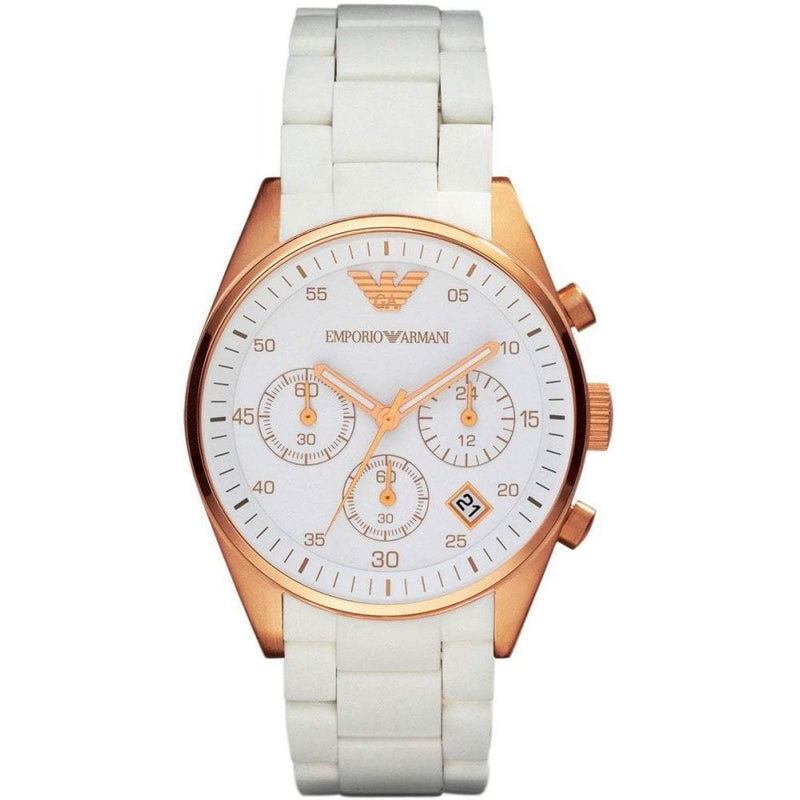 Chronograph Watch - Emporio Armani AR5920 Ladies Rose Gold ChronographWatch