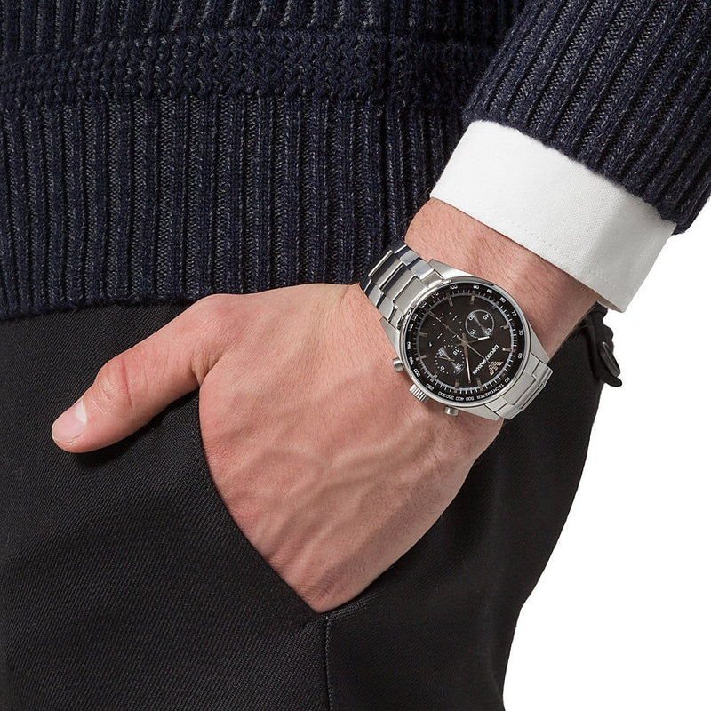Chronograph Watch - Emporio Armani AR5980 Men's Black Watch