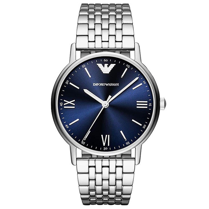 Chronograph Watch - Emporio Armani AR80010 Men's Navy Blue Watch