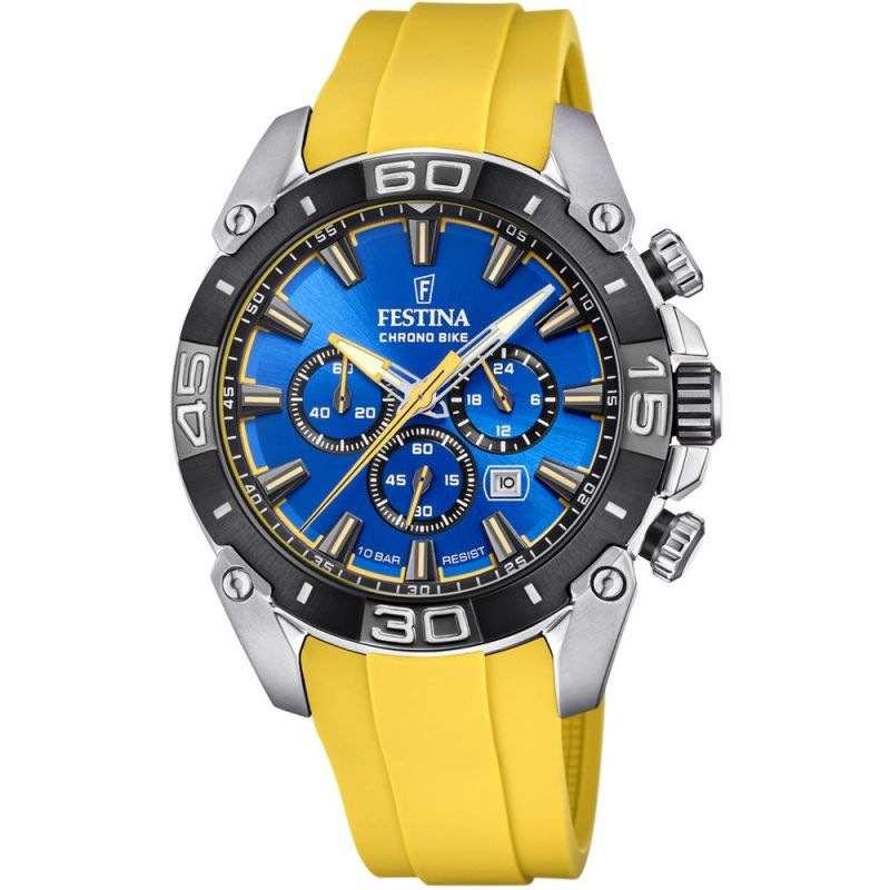 Chronograph Watch - Festina F20544/4 Men's Blue Chrono Bike 2021 Watch