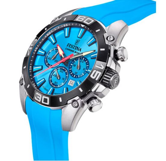 Chronograph Watch - Festina F20544/6 Men's Blue Chrono Bike 2021 Watch