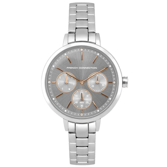 French Connection FC134SM Ladies FCUK Silver Chronograph Watch