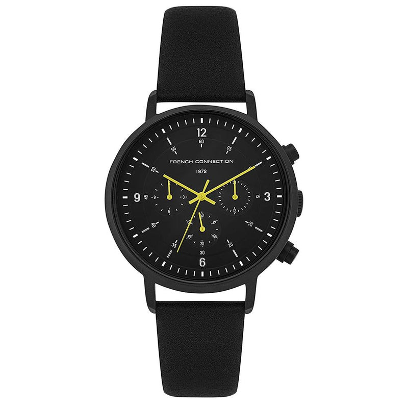 Chronograph Watch - French Connection FC140BB Men's Original Black Chronograph Watch