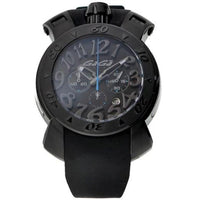 Chronograph Watch - Gaga Milano Men's Black Chrono Watch 8012E.01RB