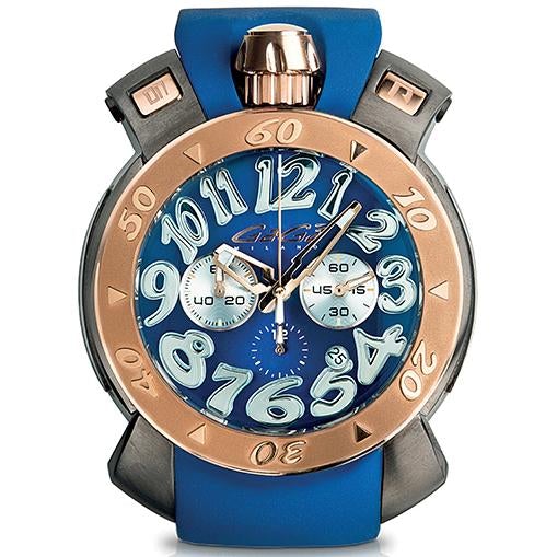 Gaga Milano Men's Blue Chrono Watch 8015E.01RU