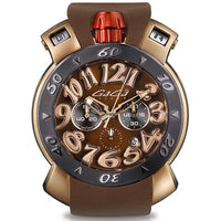 Chronograph Watch - Gaga Milano Men's Brown Chrono Watch 8017.01