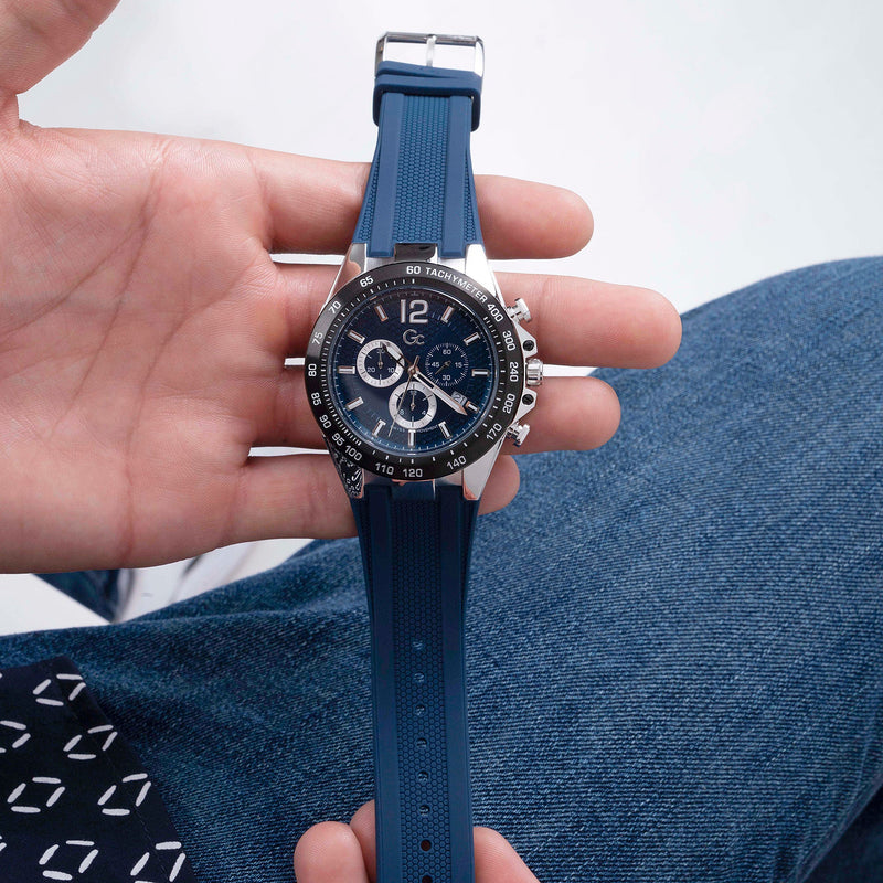 Chronograph Watch - GC Audacious Men's Blue Watch Z07001G7MF