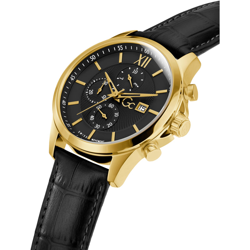 Chronograph Watch - GC Executive Men's Black Watch Y27010G2MF