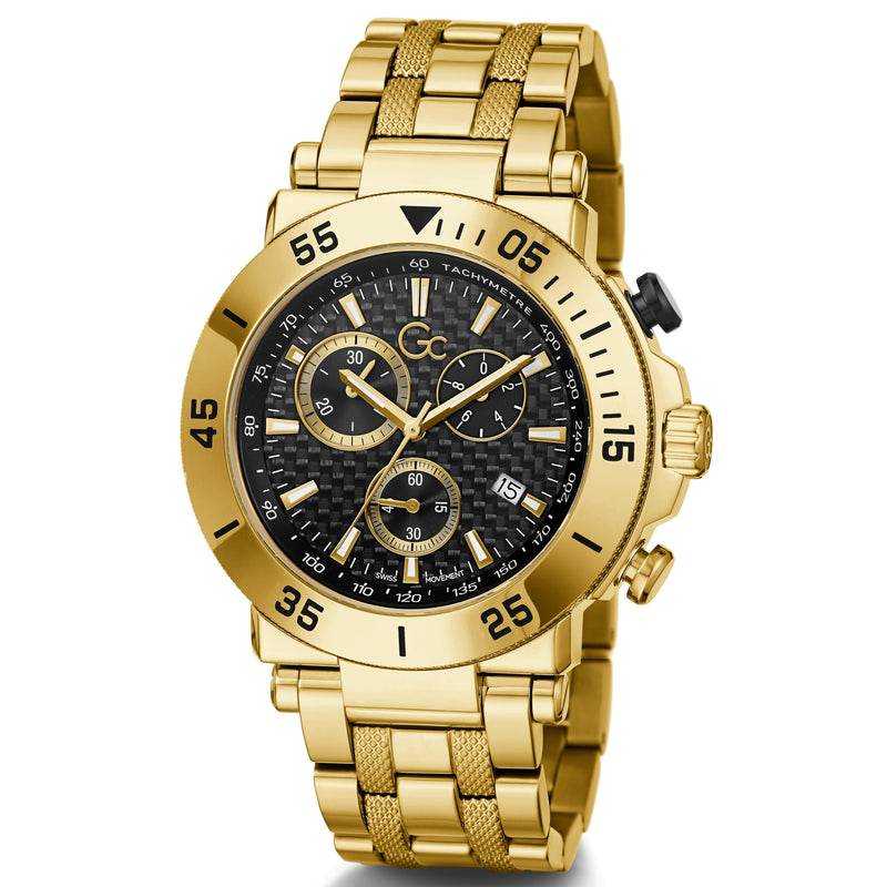 Chronograph Watch - GC One Men's Gold Watch Y70004G2MF