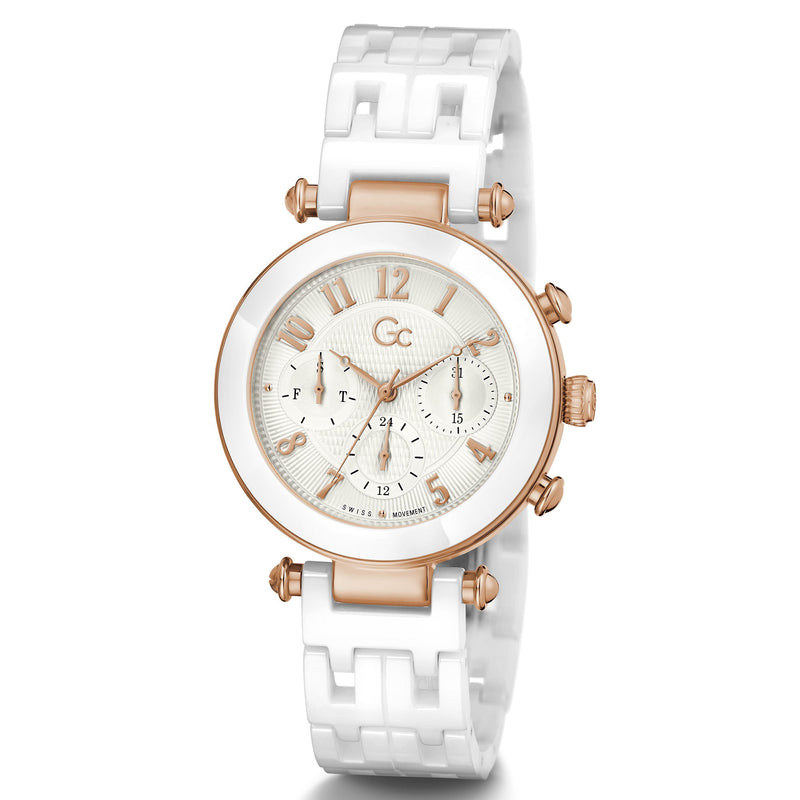 Chronograph Watch - GC PrimeChic Ladies White Watch Y65001L1MF