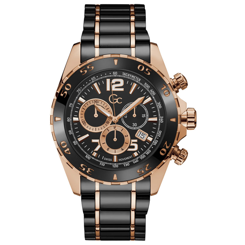 Chronograph Watch - GC Sportracer Men's Black Watch Y02014G2MF