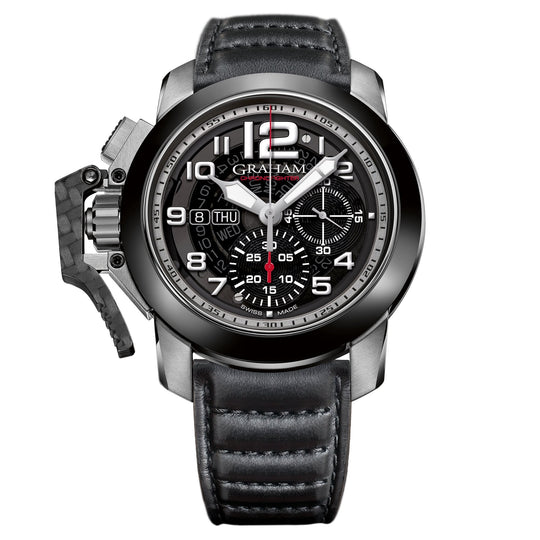 Graham Black Chronofighter Steel Target Watch 2CCAC.B33A