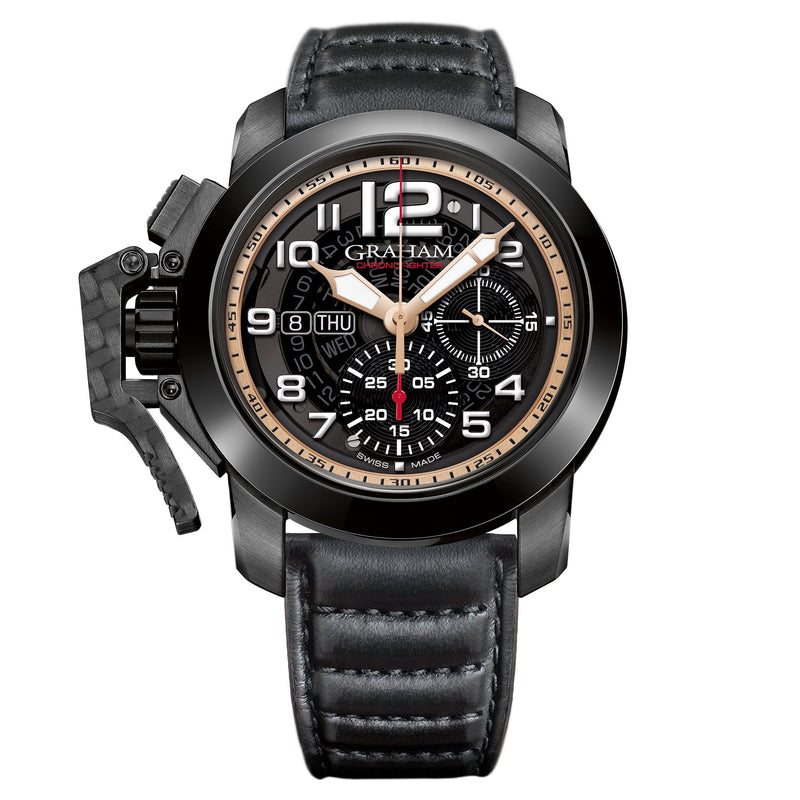 Chronograph Watch - Graham Black Chronofighter Steel Target Watch 2CCAU.B31A