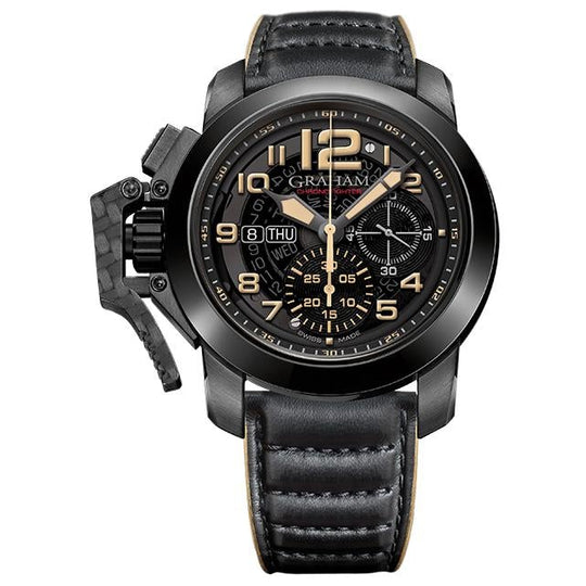 Graham Black Chronofighter Steel Target Watch 2CCAU.B32A
