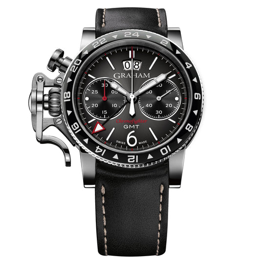 Graham Black Chronofighter Vintage GMT Watch 2CVBC.B15A
