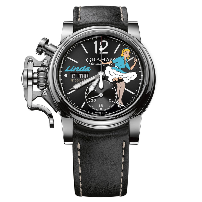 Chronograph Watch - Graham Black Chronofighter Vintage Ltd Watch 2CVAS.B27A