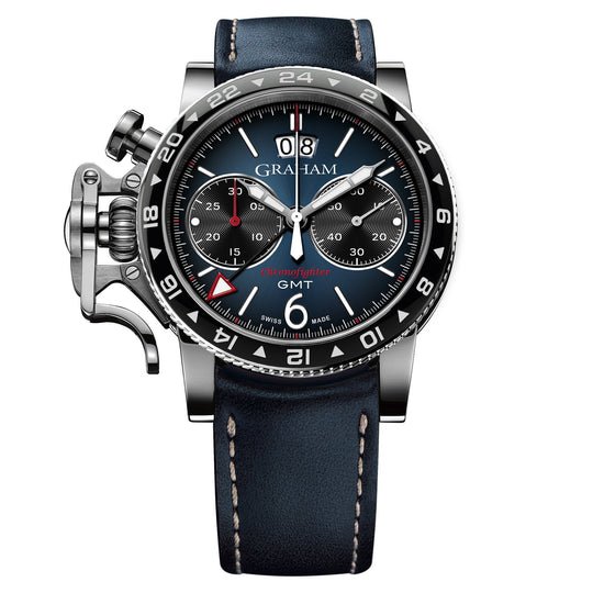 Graham Blue Chronofighter Vintage GMT Watch 2CVBC.U02A