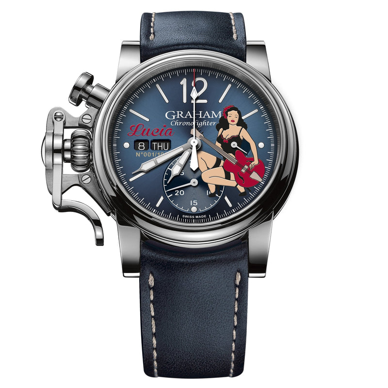 Chronograph Watch - Graham Blue Chronofighter Vintage Ltd Watch 2CVAS.U11A