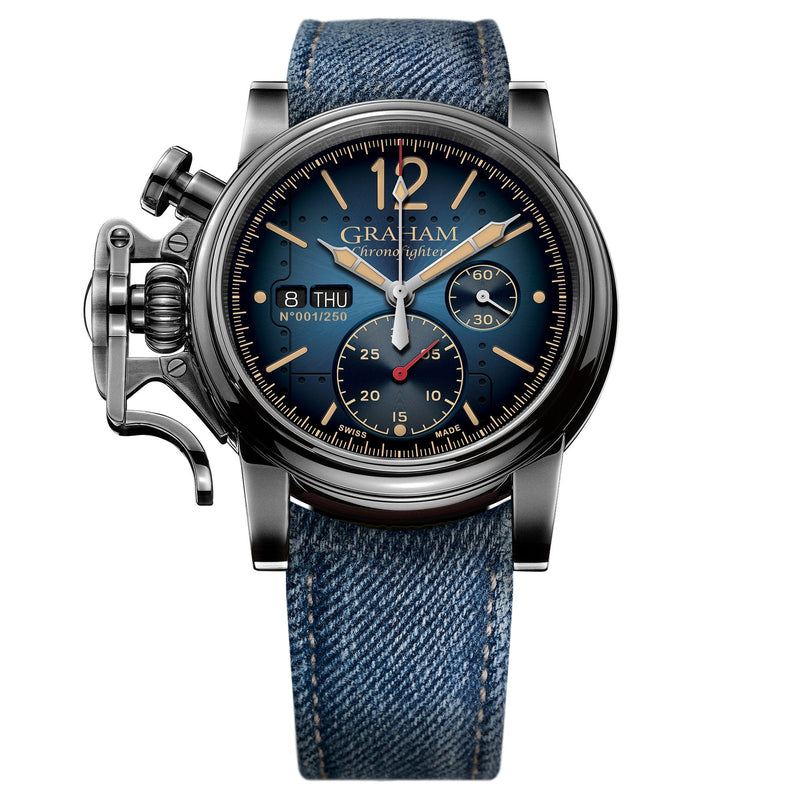 Chronograph Watch - Graham Men's Blue Chronofighter Watch 2CVAV.U03A