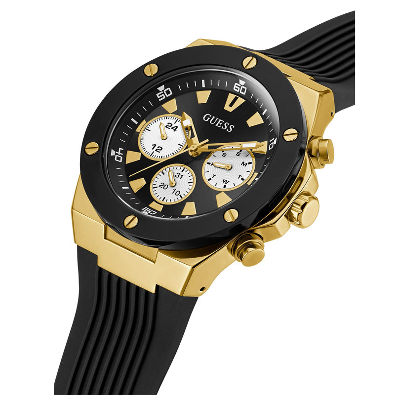 Chronograph Watch - Guess GW0057G1 Men's Poseidon Black Watch