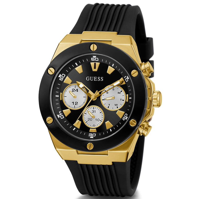 Chronograph Watch - Guess GW0057G1 Men's Poseidon Black Watch